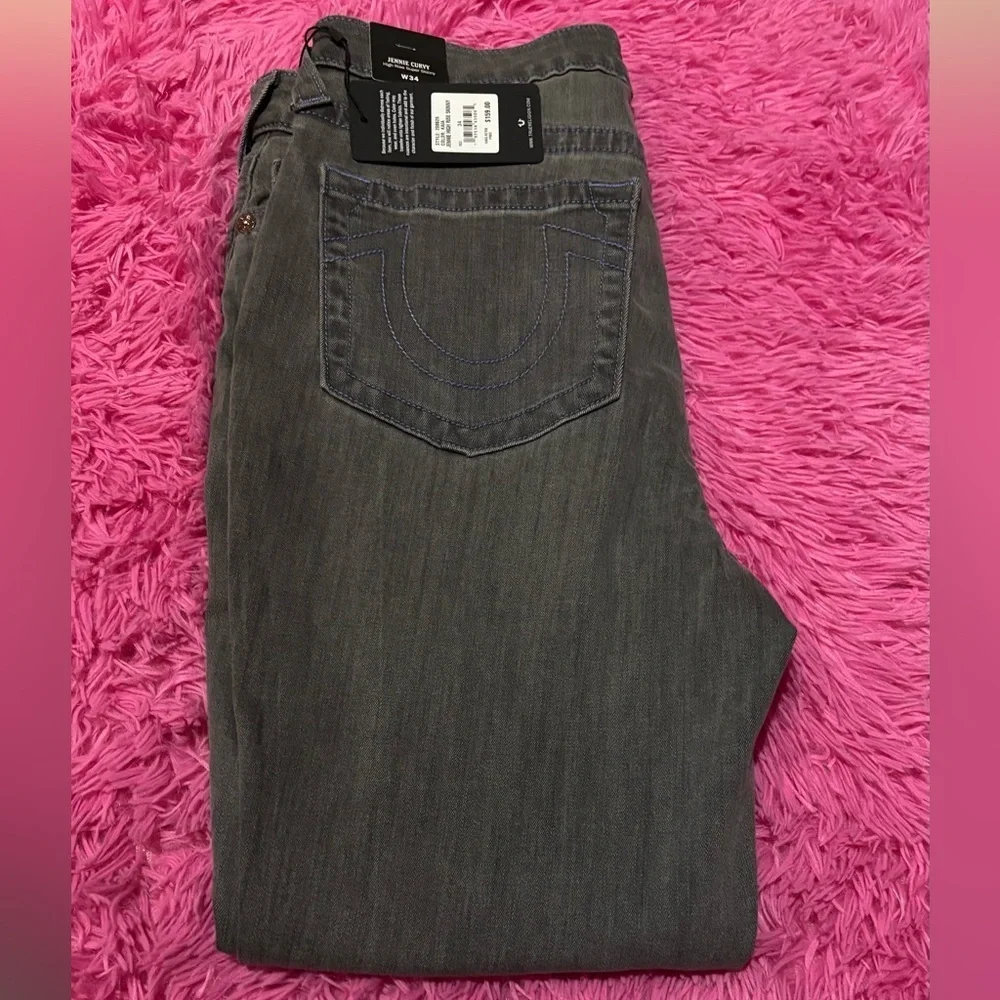 True Religion Curvy Women's Gray Skinny Jeans Women Size 34